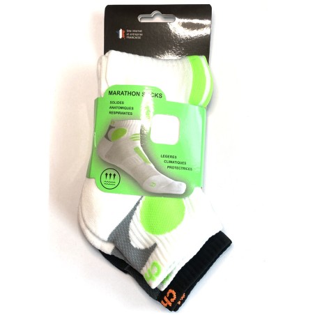 fournisseur chaussette  professionnels sport marrathon blanc vert