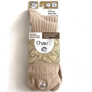 Vente en gros de chaussettes beige très souples diabétiques et jambes gonflées