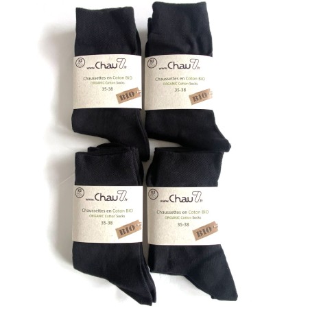 fournisseur chaussette professionnels chaussettes coton bio noir grossiste